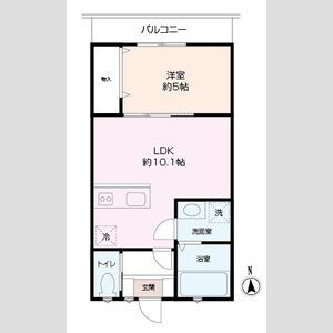 Ruhe東逗子202号室 間取