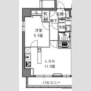 S-RESIDENCE新御徒町West1001号室 間取