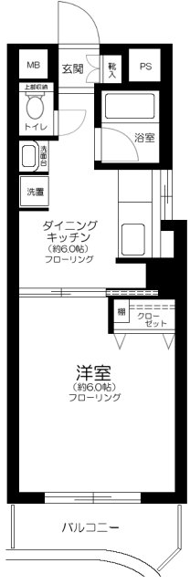 ガーデンプレイス市ヶ谷 302号室 間取り