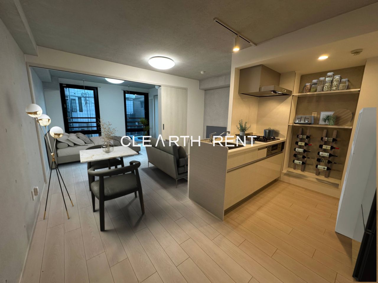 ＧＲＡＮ ＰＡＳＥＯ三宿Ⅱ2階 モデル家具設置写真