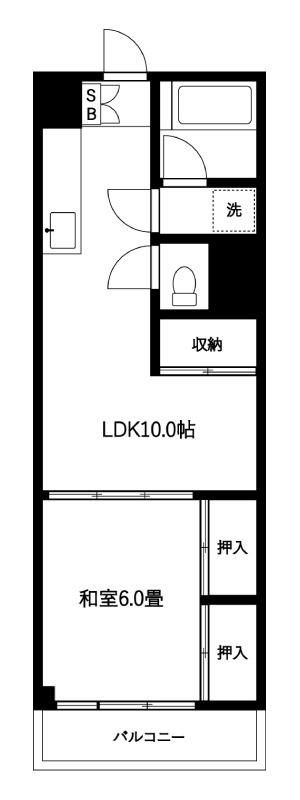 エルハイツ第4テラジマ4階 間取