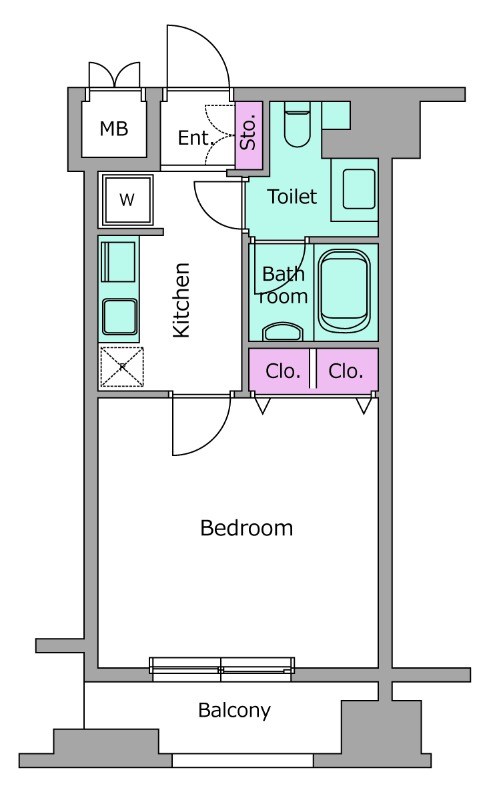 ピアネッタ汐留12階 間取り