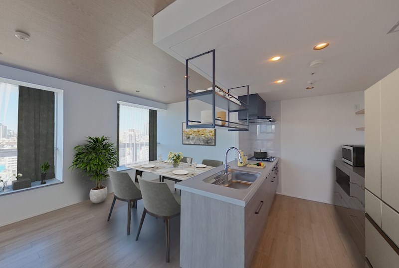 レジディアタワー麻布十番20階 リビング　※これはVR画像です。