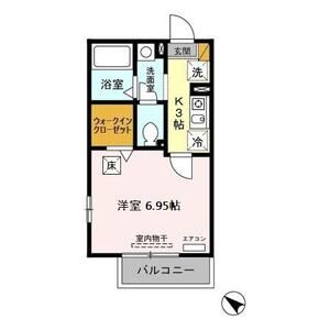 メルベーユ106号室 間取