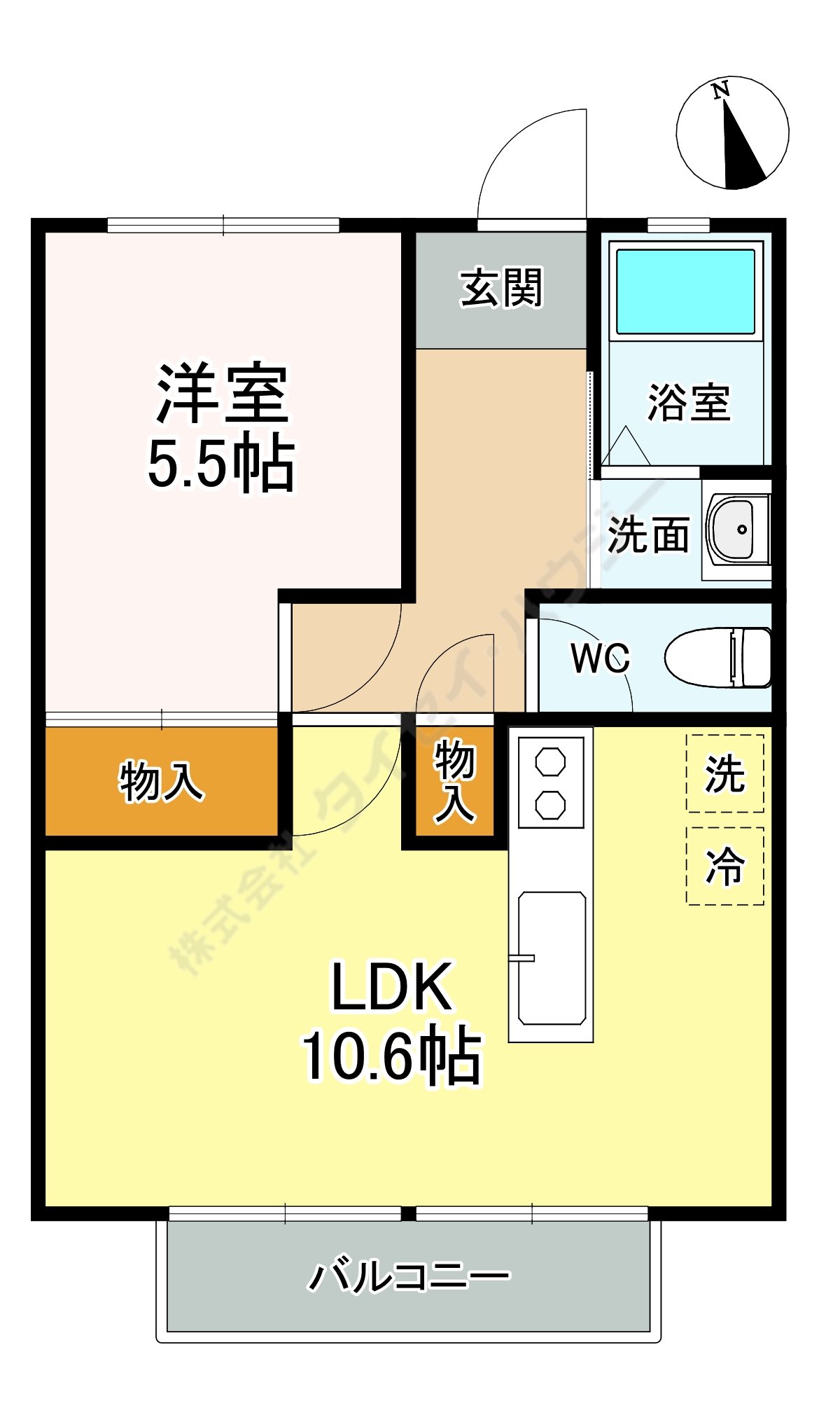 Ｍａｒｋｔｅｒｒａｃｅ0102号室 間取