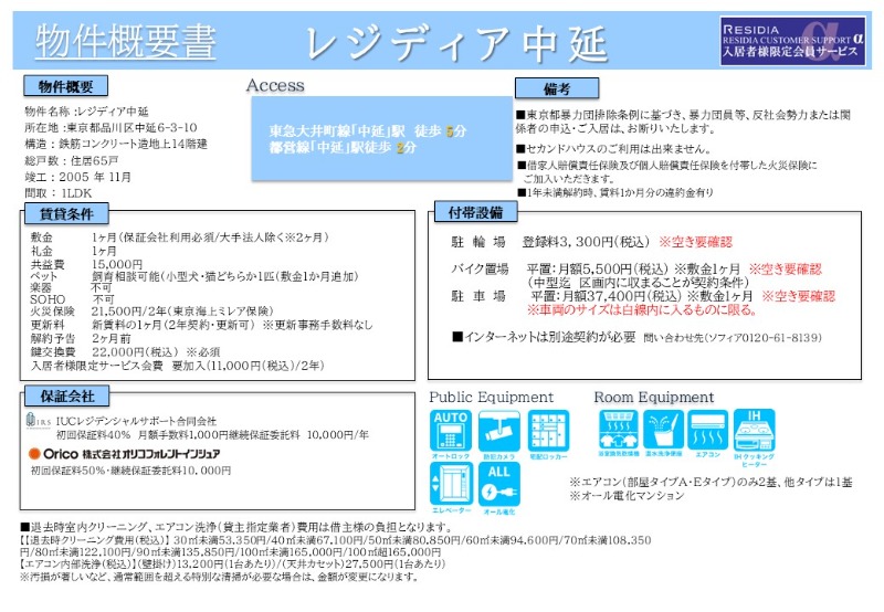 レジディア中延2階 部屋その他