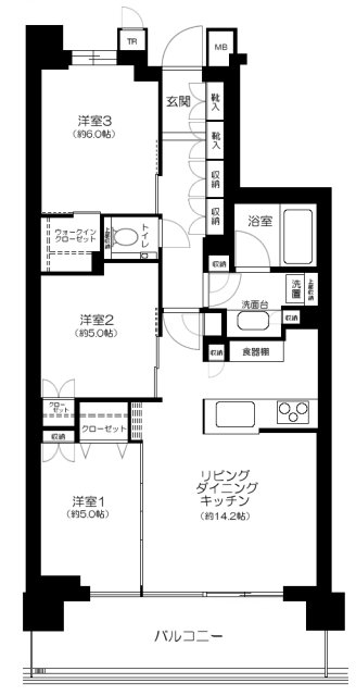 パークシティ高田馬場6階 間取