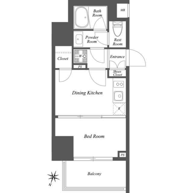 THE GATEHOUSE雑司が谷1405号室 間取