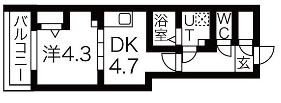 ルネサンスコート祐天寺4階 1DK