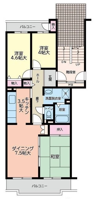 コーポレート相模原富士見5階 間取