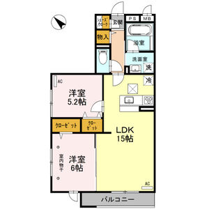クレードルわかば101号室 間取