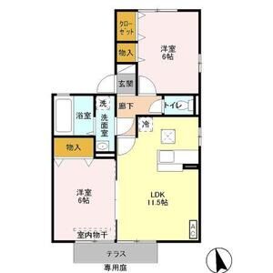 メゾンベール末広Ⅱ201号室 間取