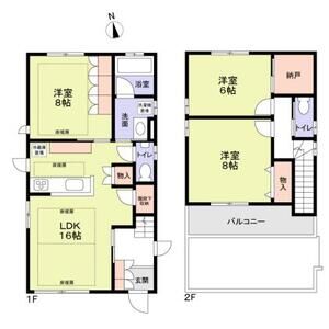 目黒区鷹番1丁目戸建賃貸B号室 間取