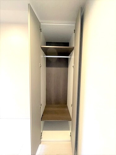 王子飛鳥山ザ・ファーストタワー＆レジデンス　タワー棟17階 クロゼット　※内装後2022年8月撮影の写真