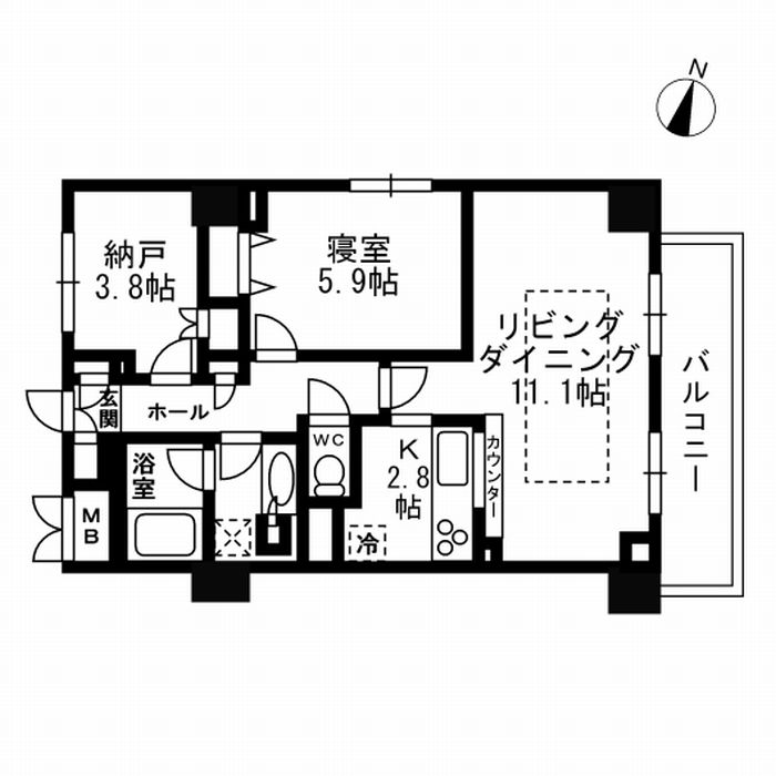 パークフラッツ学芸大学5階 間取り