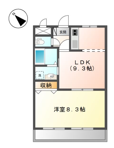 ヴィラ・マリアージュ101号室 間取