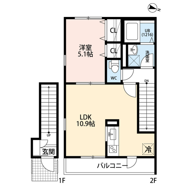 アムール千歳台Ⅰ203号室 間取