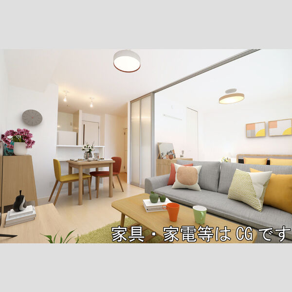 クレセント・シャンブル101号室 LDK(※家具・家電等はCGです)