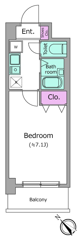レジディア浦安Ⅱ4階 間取
