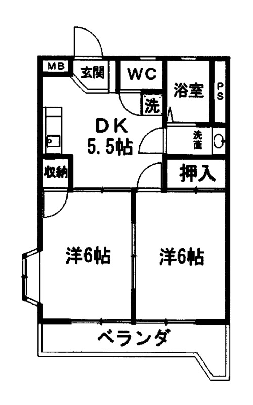 ビューハイツ司3階 間取