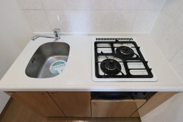 パレステュディオ六本木14階 システムキッチン（2口ガスコンロ・グリル付）