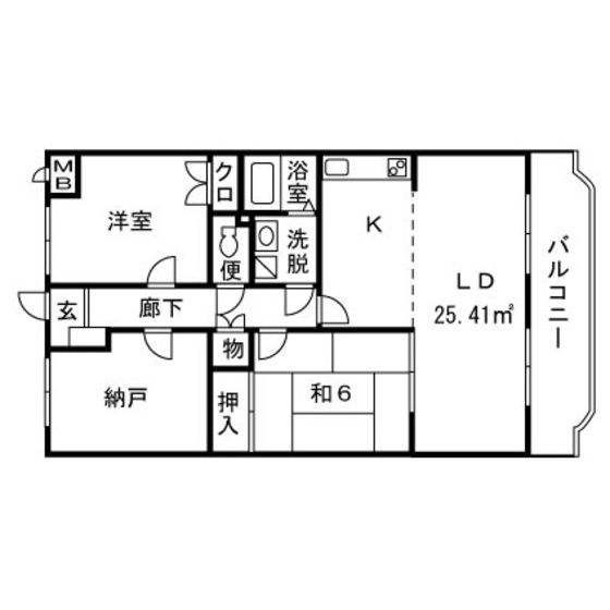 ウィスタリアⅡ303号室 間取