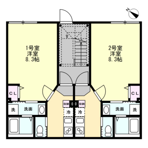 ベイルームセレーナロゼ102号室 フロア図
