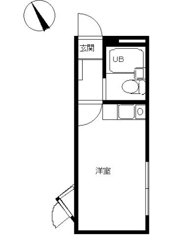 スカイピア旗の台201号室 間取