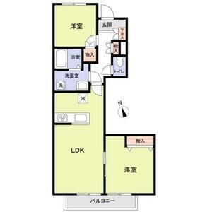 グランデール203号室 間取