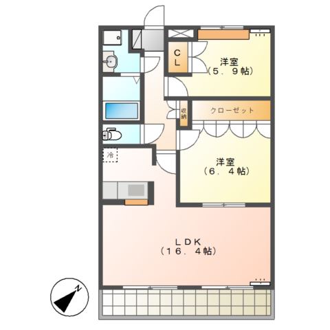 サールナート202号室 間取