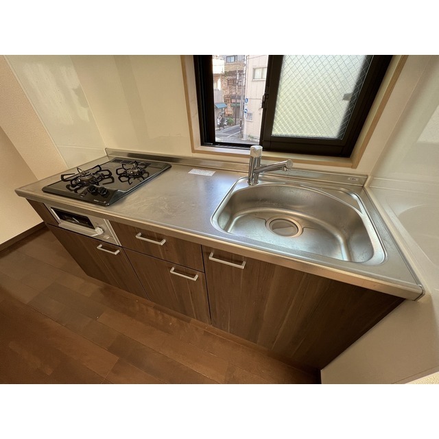 山口ビル グリル付きガス2口システムキッチン♪