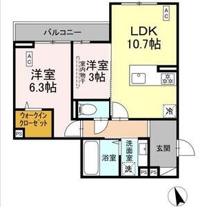 シェーンブルーメ横浜303号室 間取