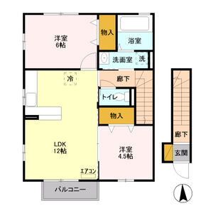 ヴェルドミール202号室 間取