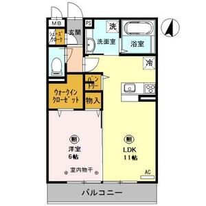 ラ・レーヴ302号室 間取