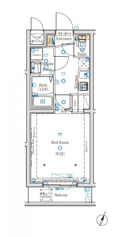 ヴォーガコルテ上野毛2階 間取