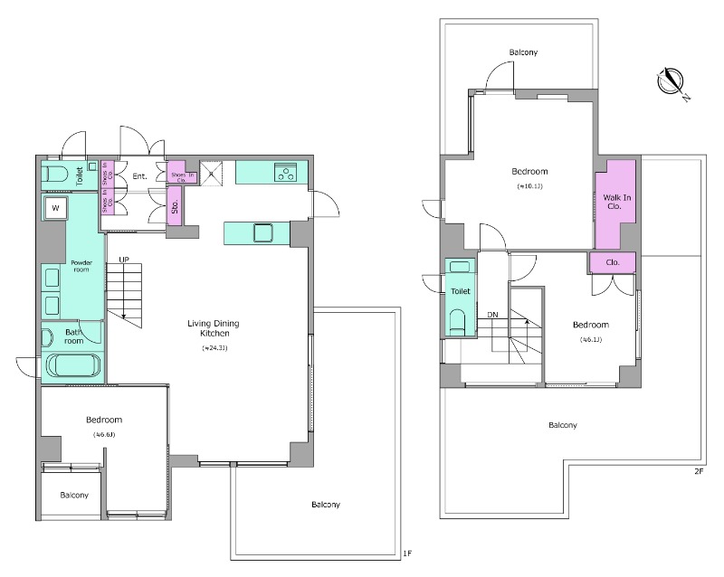 アーバンパーク代々木7階 間取
