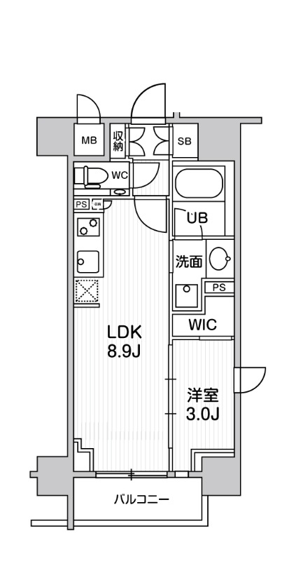 シーズンフラッツ大森ブライト8階 間取