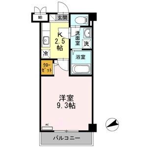 ラ・プランタン102号室 間取