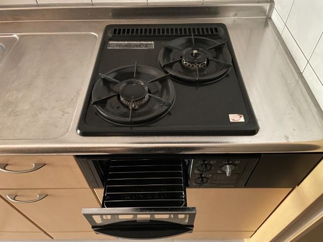 コーポ・リバーレイン グリル付き二口ガスコンロ