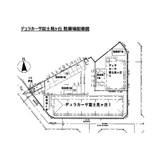 デュラカーサ ルシア富士見が丘Ⅱ 駐車場配車図