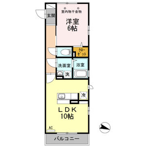シェドゥーヴル芳和205号室 間取