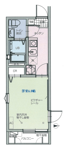 ルクール氷川台104号室 間取