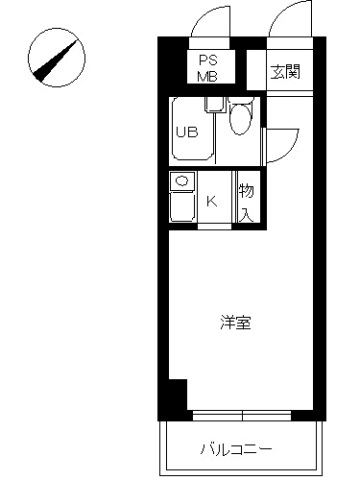 スカイコート横浜日ノ出町404号室 間取