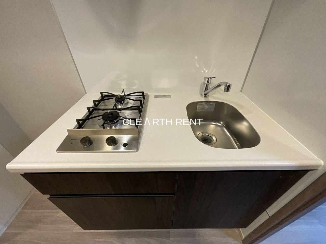 コンシェリア横濱関内3階 2口ガスコンロのシステムキッチン