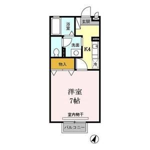 ベルドール203号室 間取