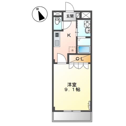 ペティハウス弐番館302号室 間取