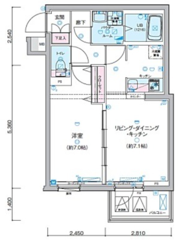 ジェノヴィア桜上水スカイガーデン3階 間取