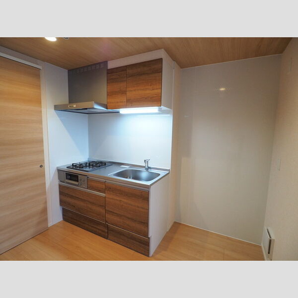 ルミエール206号室 システムキッチン(2口コンロ)