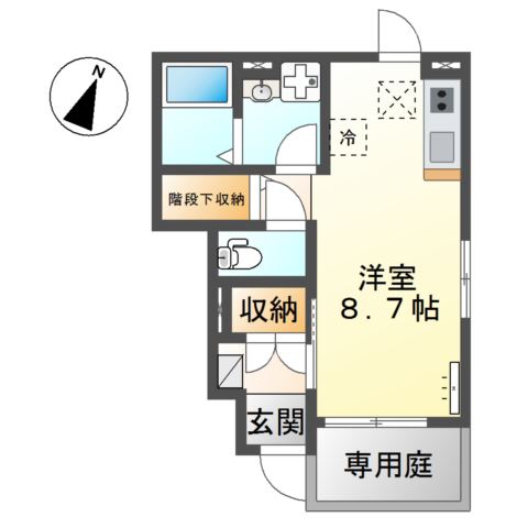 テンポ・フェリーチェ栄102号室 間取