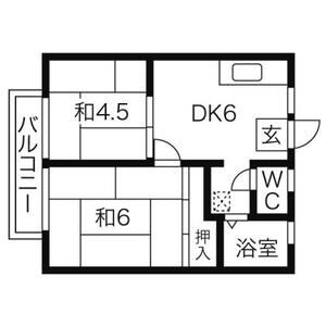 ホワイトハイツ篠崎B号室 間取